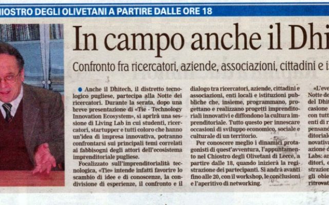 gazzetta mezzogiorno 25 settembre 14