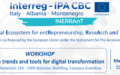Project INERRAnT Plus – Workshop “Innovative trends and tools for digital transformation” – 30 March 2023