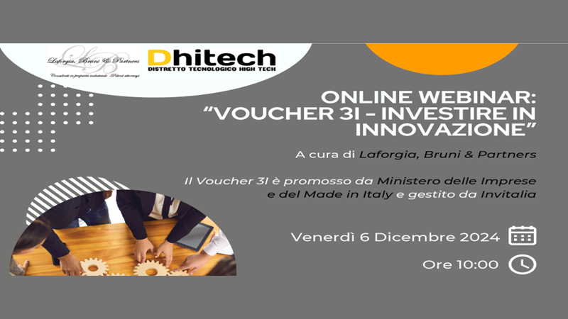 Online Webinar “Voucher 3I – Investire in Innovazione